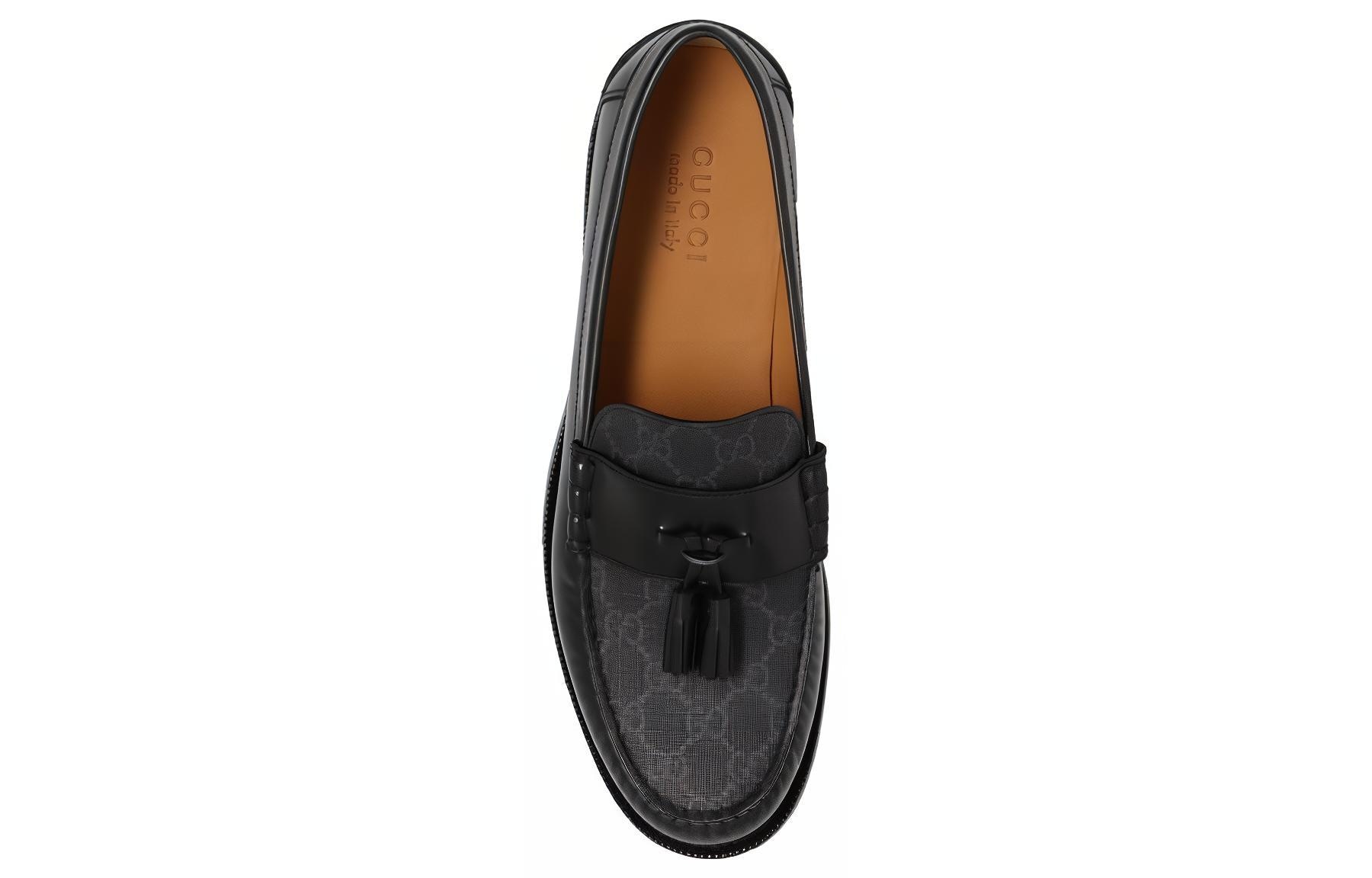 Gucci Leather Loafers Black — фото 9