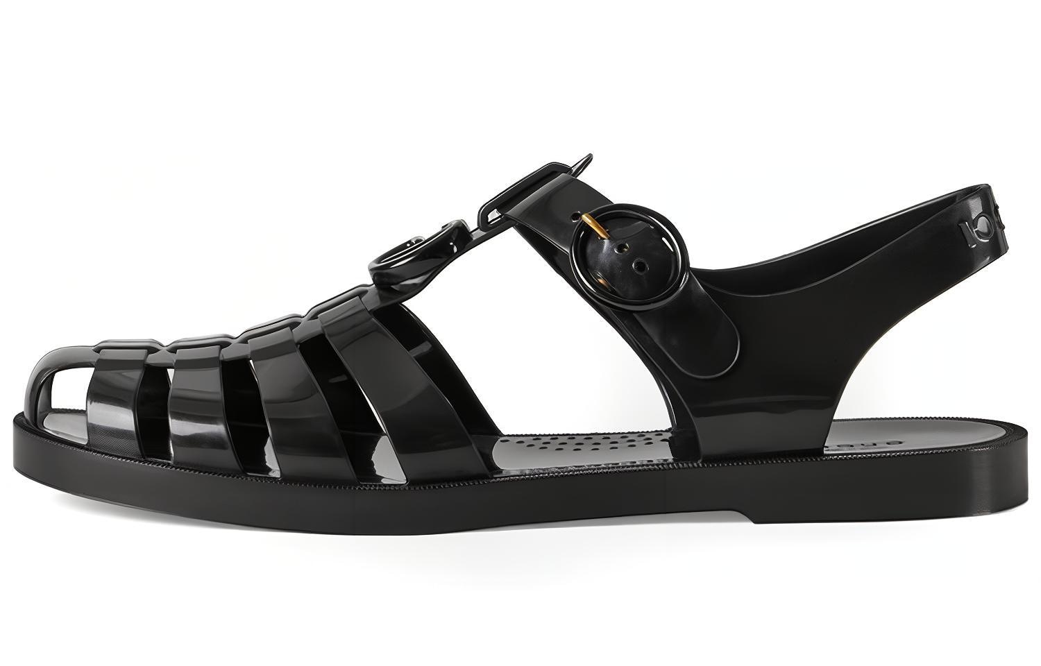 Gucci Roman Sandals Black — фото 5