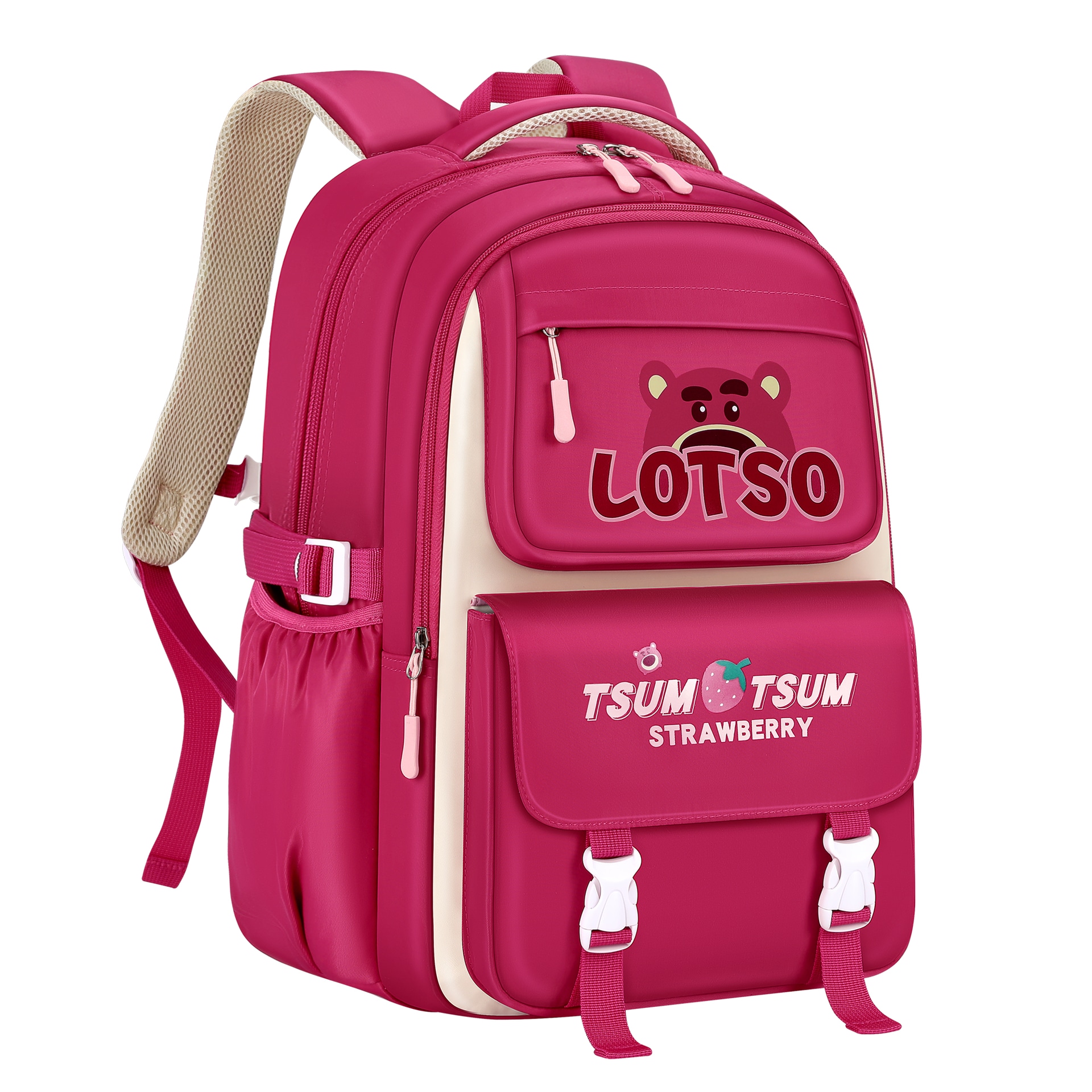 Disney/迪士尼 Disney Strawberry Bear Series Backpack Pink