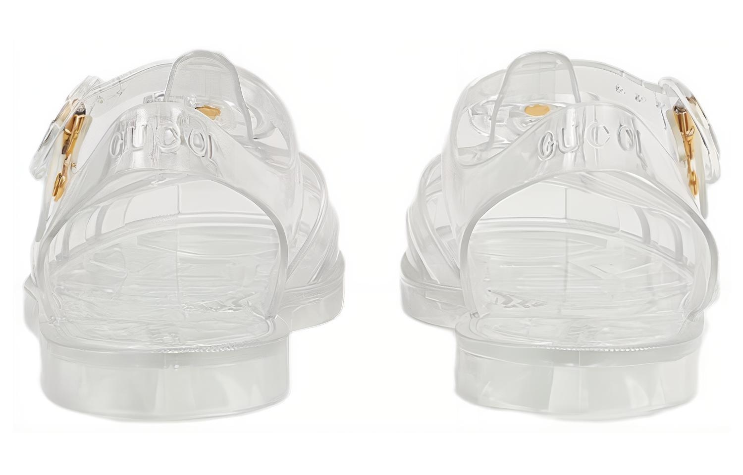 Gucci Rubber Double G Sandals Transparent — фото 9