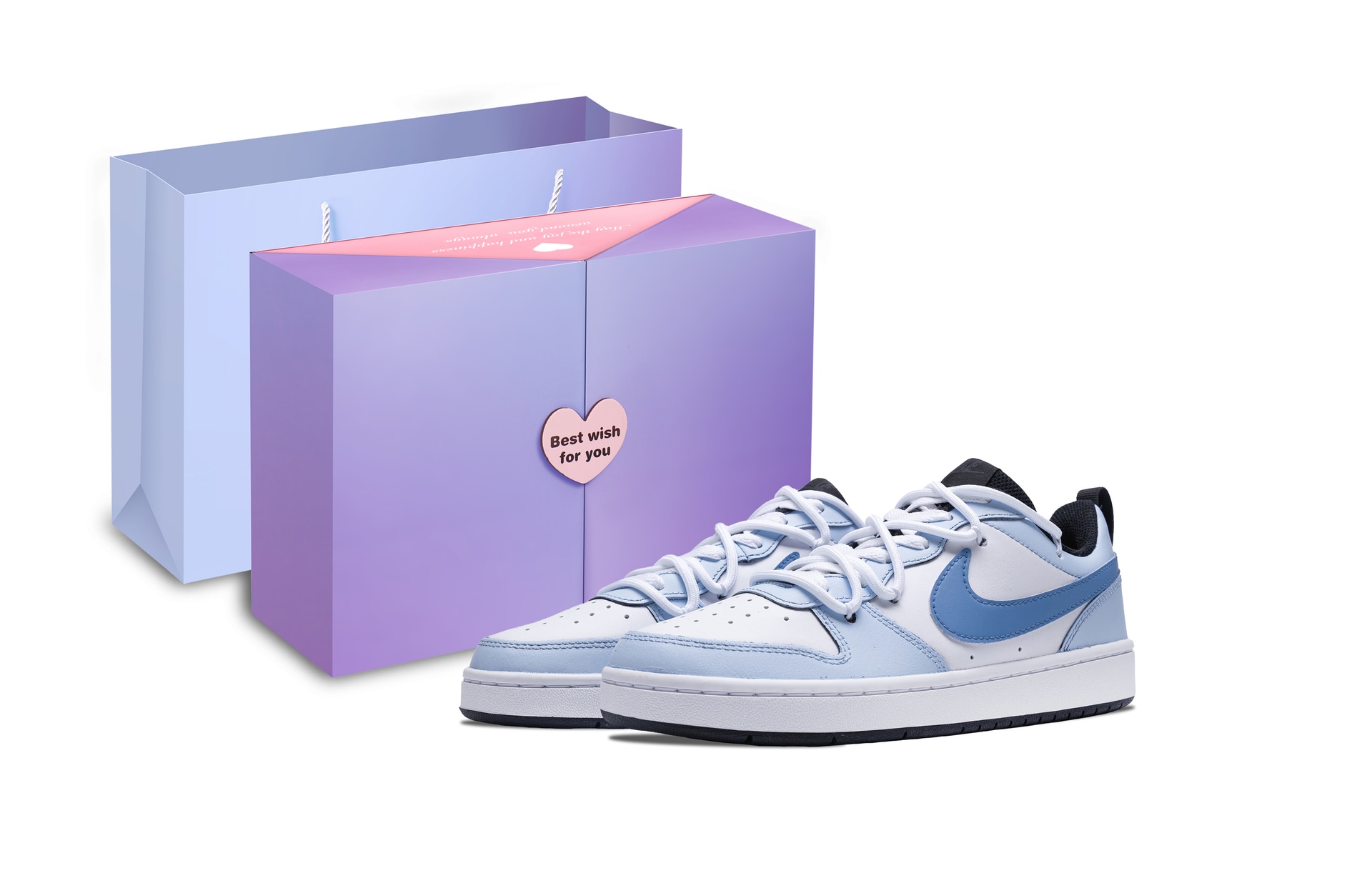 Кроссовки Nike Court Borough GS Blue White
