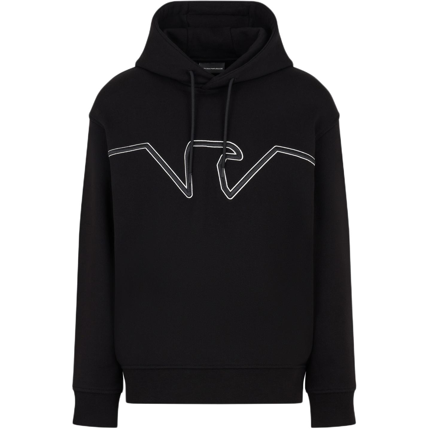 EMPORIO ARMANI/阿玛尼 Emporio Armani Eagle Embroidered Hoodie