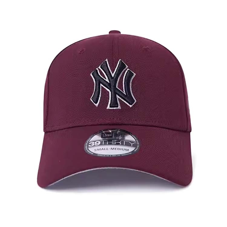 New Era New York Yankees Logo Cap Burgundy — фото 1