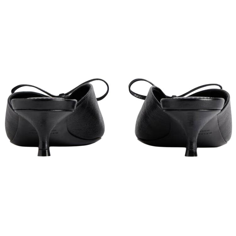 Balenciaga Bow Decor Mules 4cm Black — фото 9