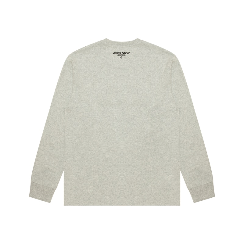 Aape FW24 Grey Crewneck Long Sleeve Tee — фото 1