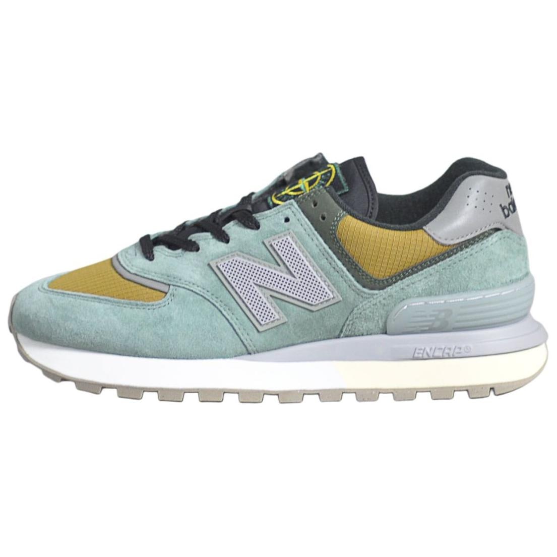 New Balance Stone Island x New Balance 574 Green Yellow — фото 5