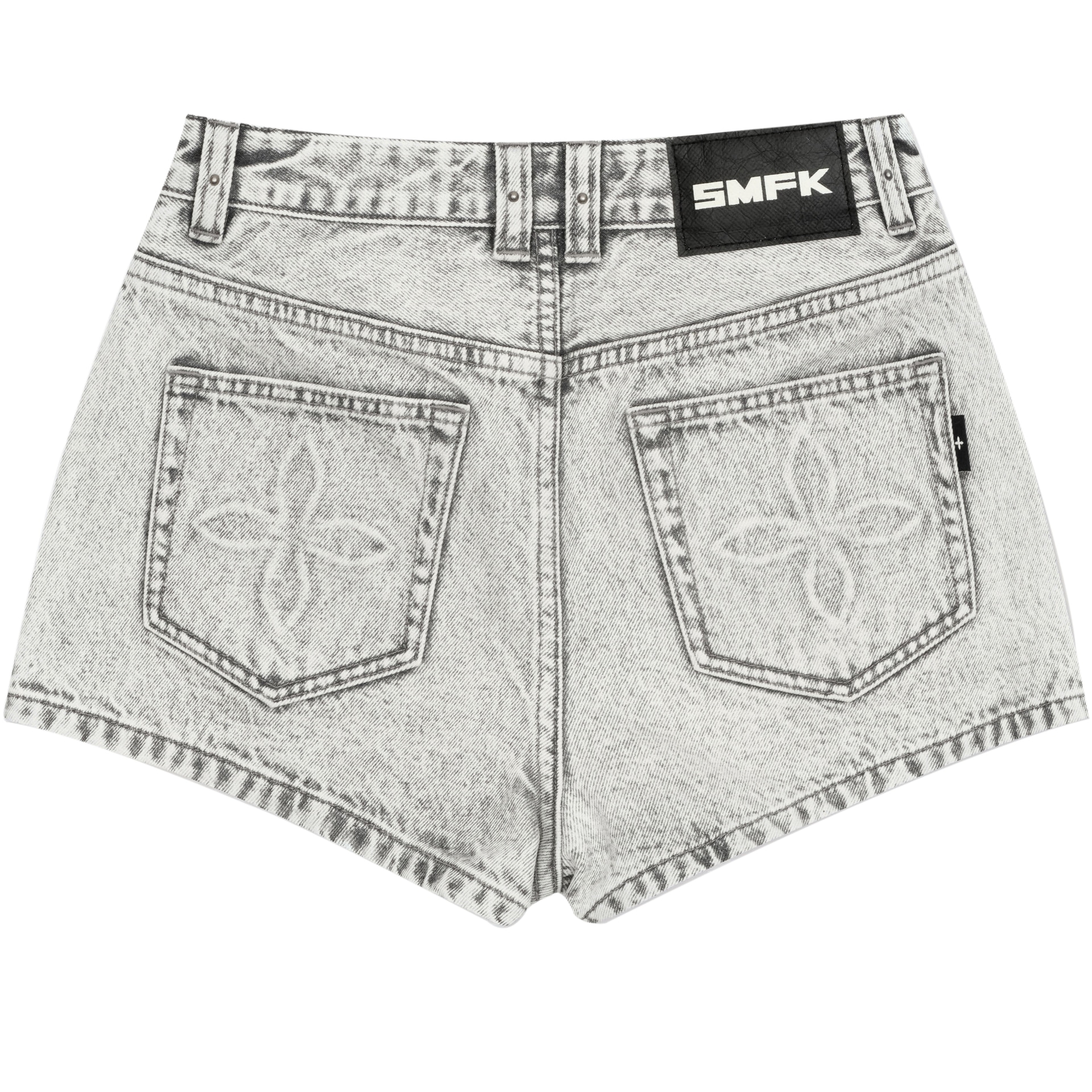 Smfk Dust Grey Denim Shorts — фото 1