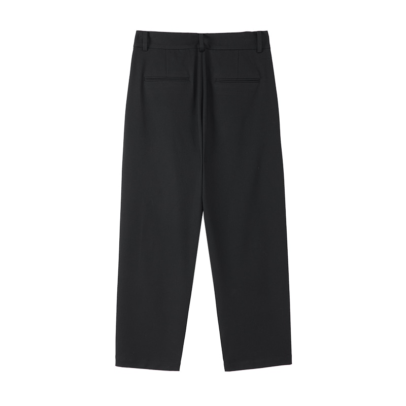 Herbel Pleated Straight Casual Pants Black — фото 1