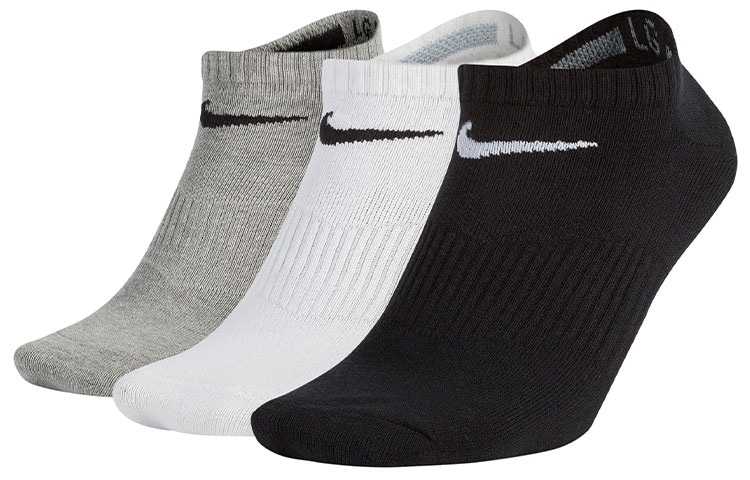 Nike Logo Casual Socks 3-Pack Gray White Black