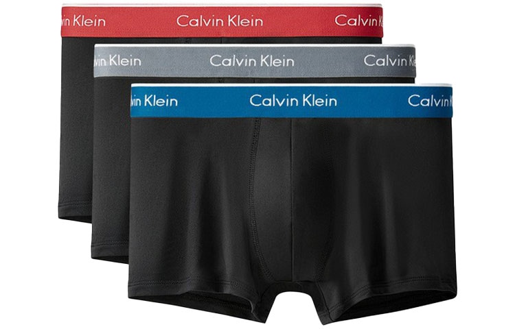 Calvin Klein Logo Low Rise Trunks 3-Pack Black
