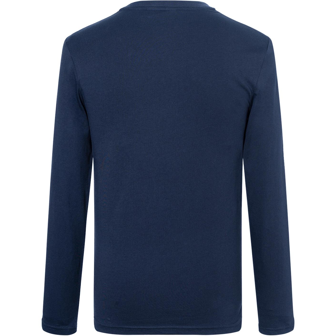 Burberry Logo Crewneck Long Sleeve Tee Navy — фото 1