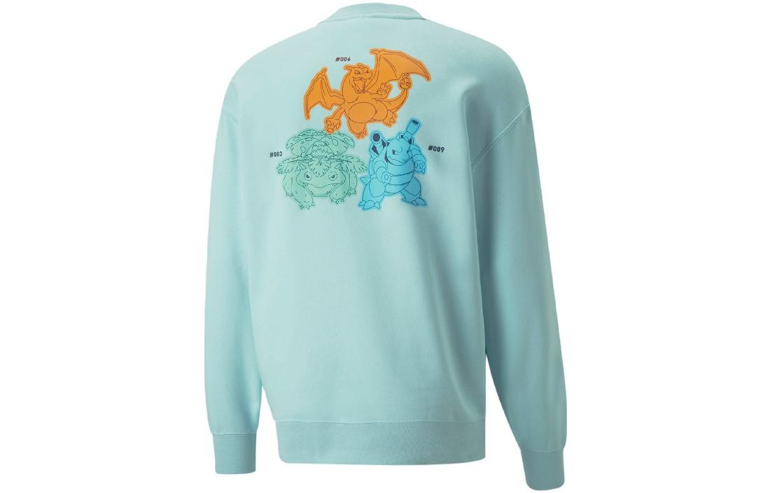 Puma x Pokemon Logo Crewneck Sweatshirt Green — фото 1