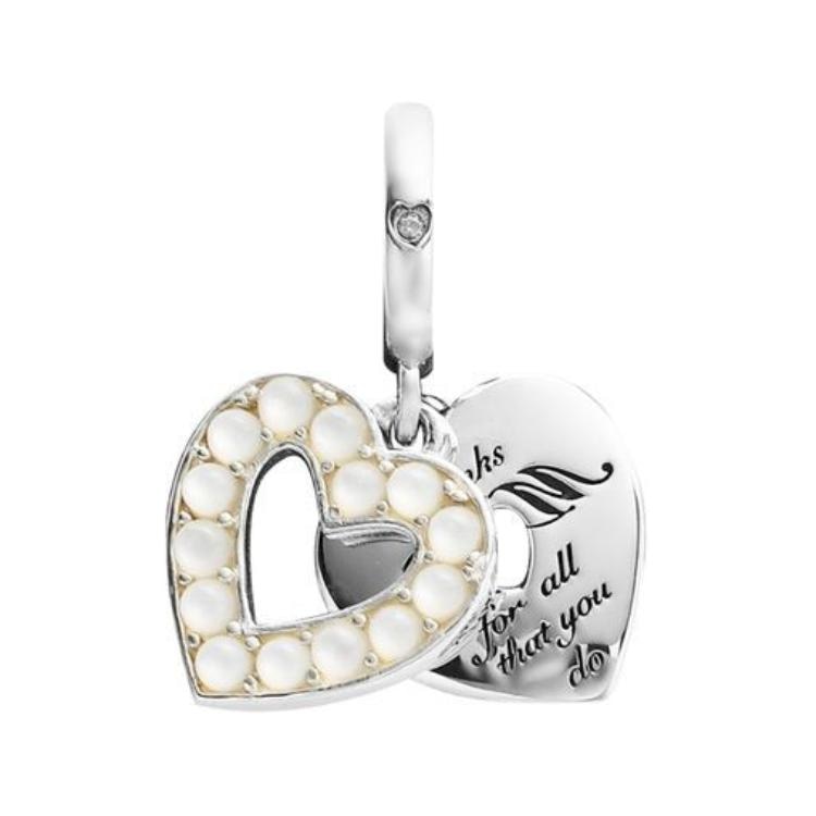 Pandora/潘多拉 Pandora Pearlescent Heart Charm