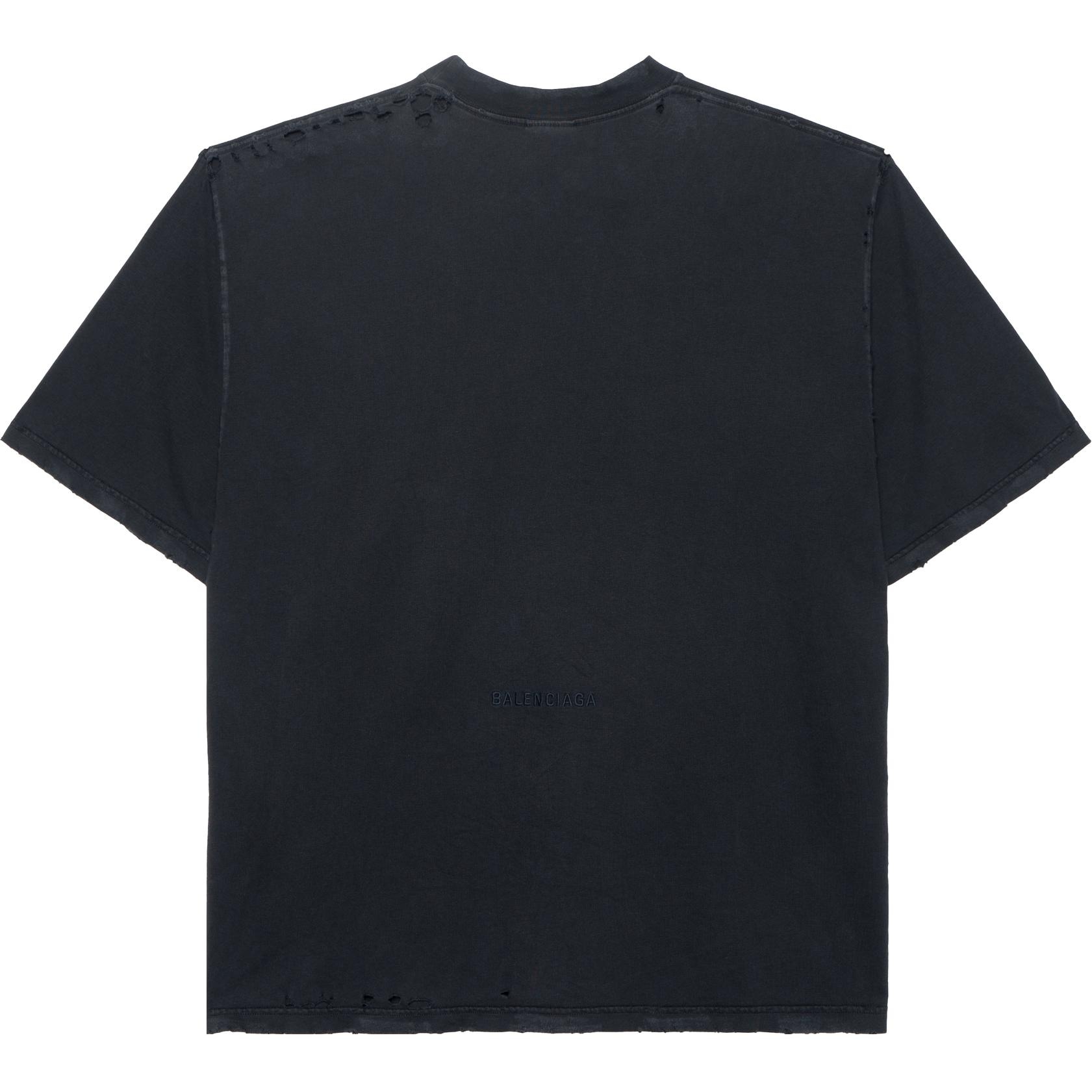 Balenciaga Printed Logo T-Shirt Black — фото 1