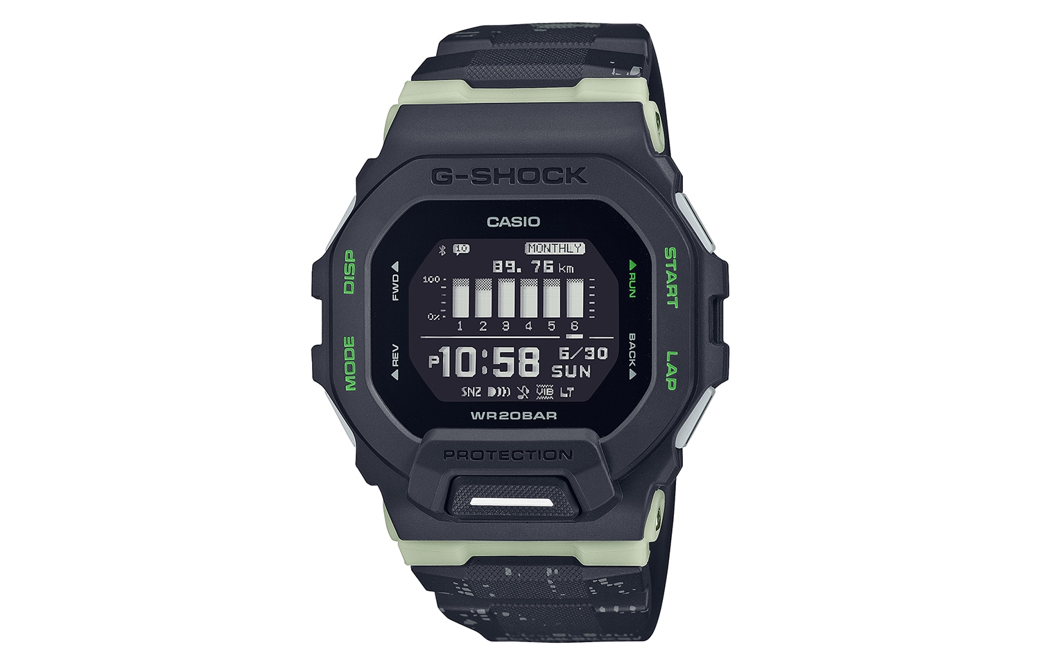 Часы CASIO/卡西欧 CASIO G-SQUAD LED GBD-200LM-1PRT