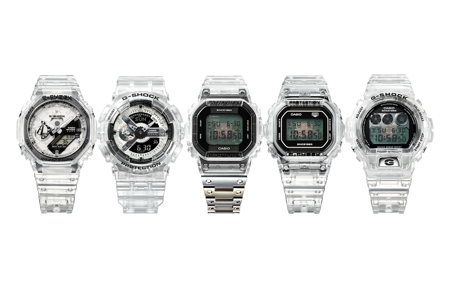 CASIO/卡西欧 CASIO G-SHOCK 40th Anniversary Clear Remix