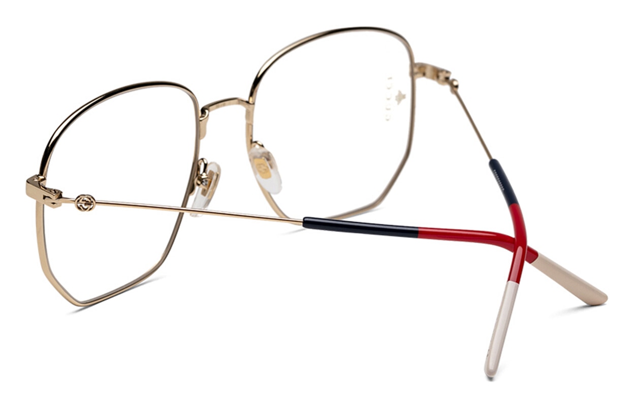 Gucci Transparent Gold Frame Optical Glasses — фото 7