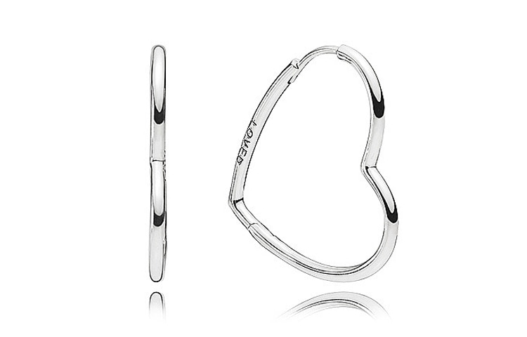 Pandora/潘多拉 Pandora Playful Heart 925 Silver Earrings
