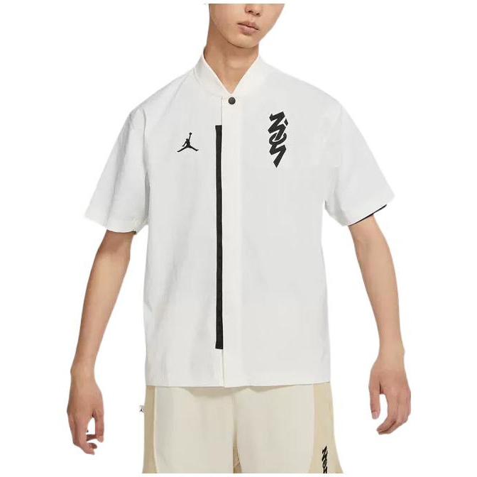 Jordan FW22 White Logo Zip Shirt — фото 4