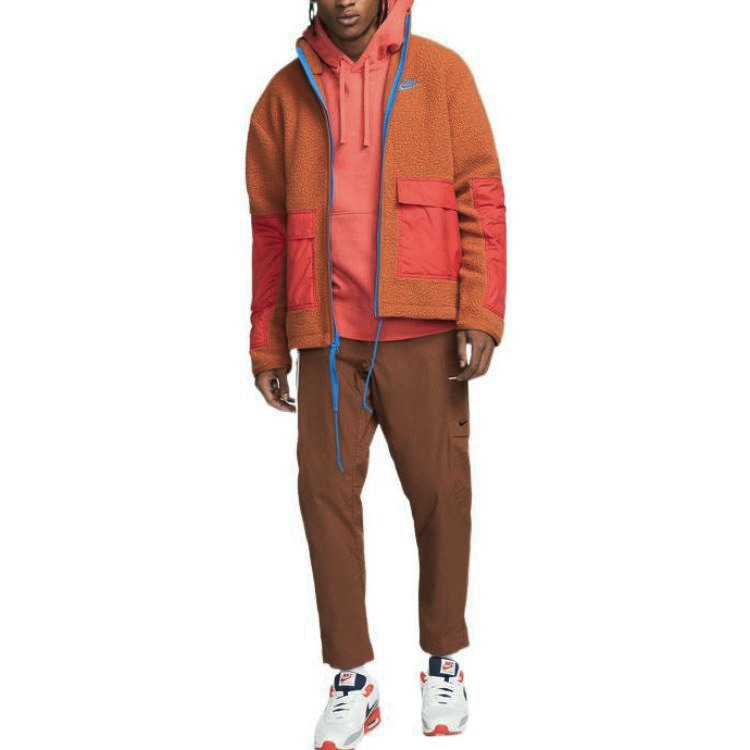 Nike Fleece Logo Jacket Orange — фото 2