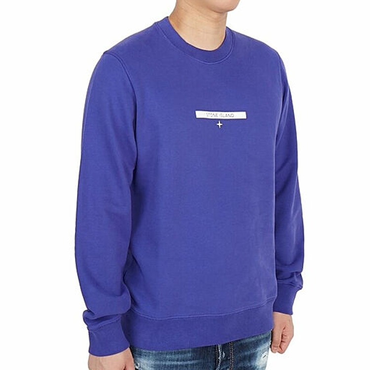 Stone Island SS21 Blue Crewneck Sweatshirt — фото 4