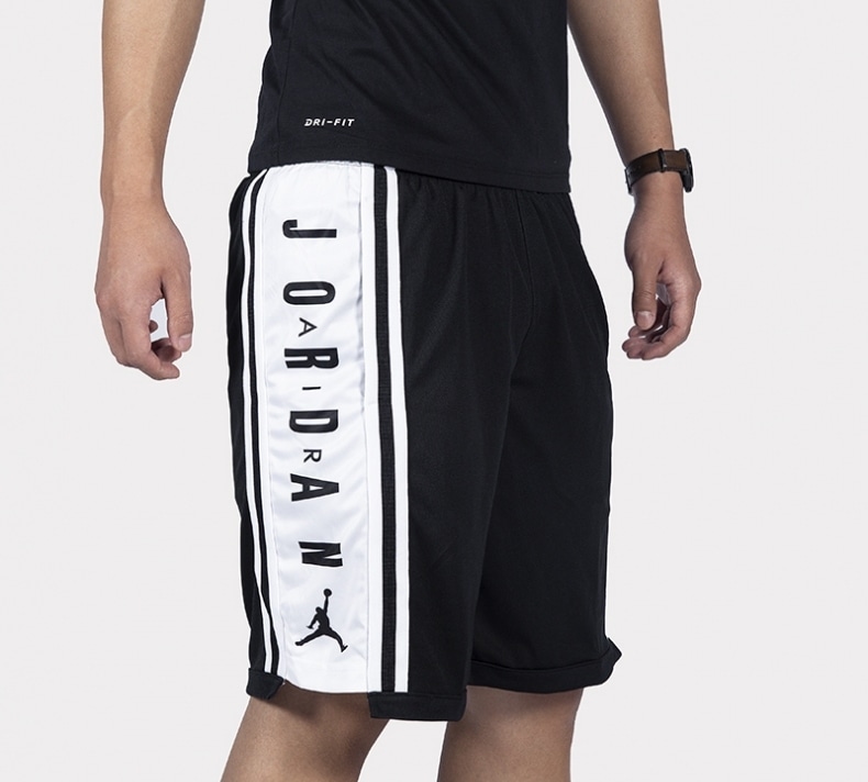 Jordan HBR Basketball Shorts Black White — фото 4