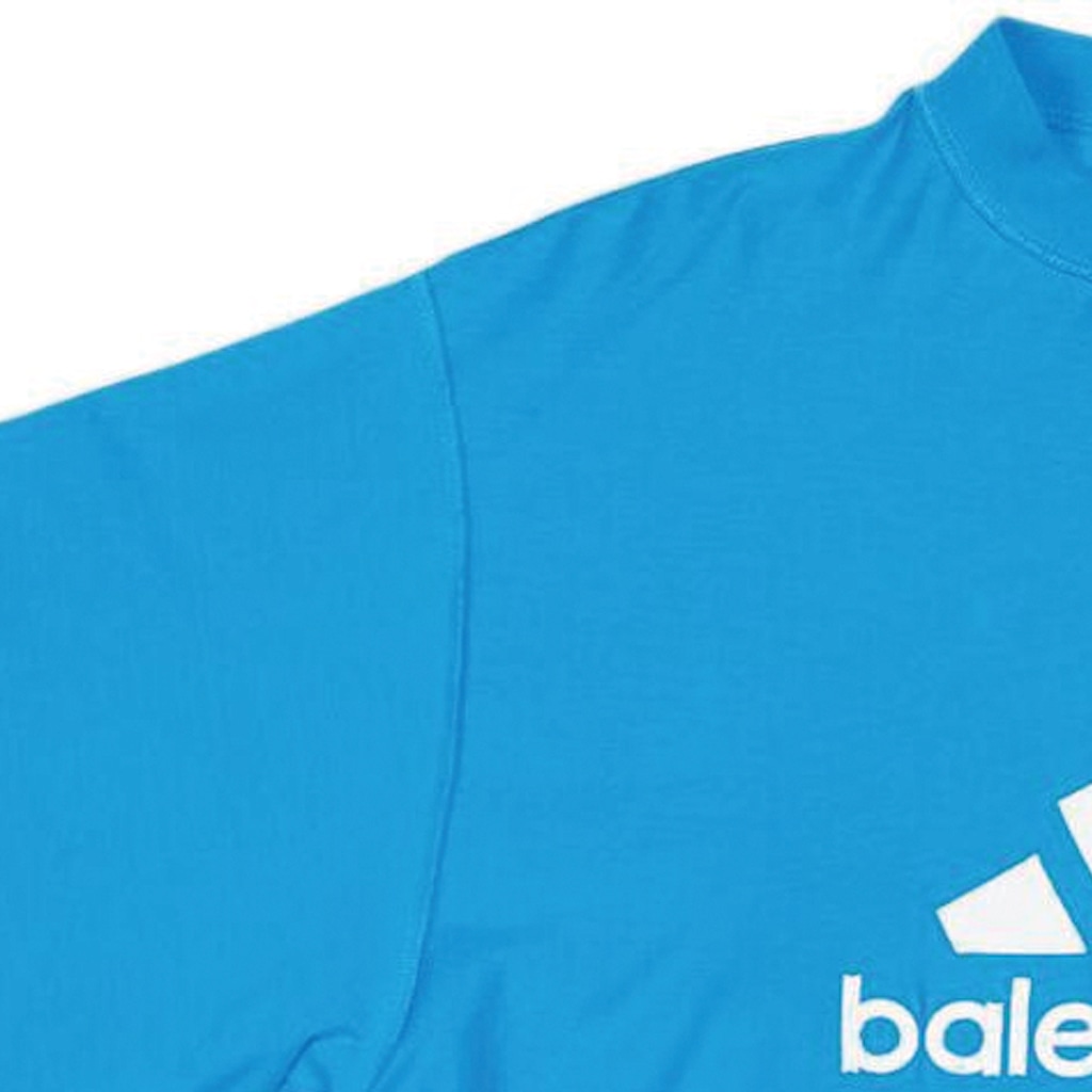 Balenciaga x Adidas Logo T-Shirt Blue — фото 6