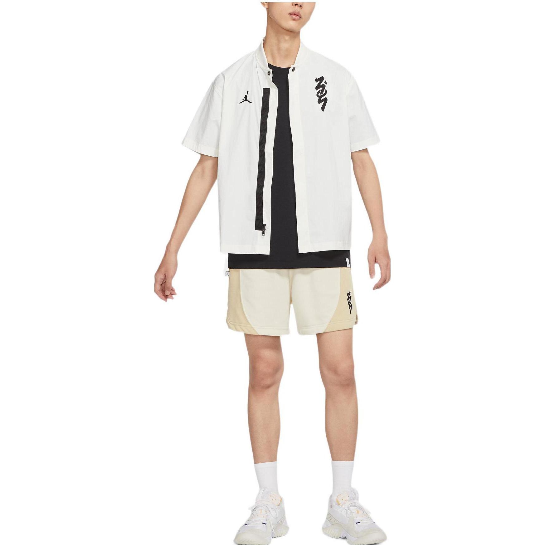 Jordan FW22 White Logo Zip Shirt — фото 2