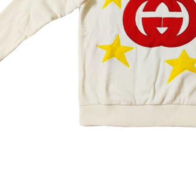 Gucci Classic Double G Star Print Sweatshirt Off-White — фото 11