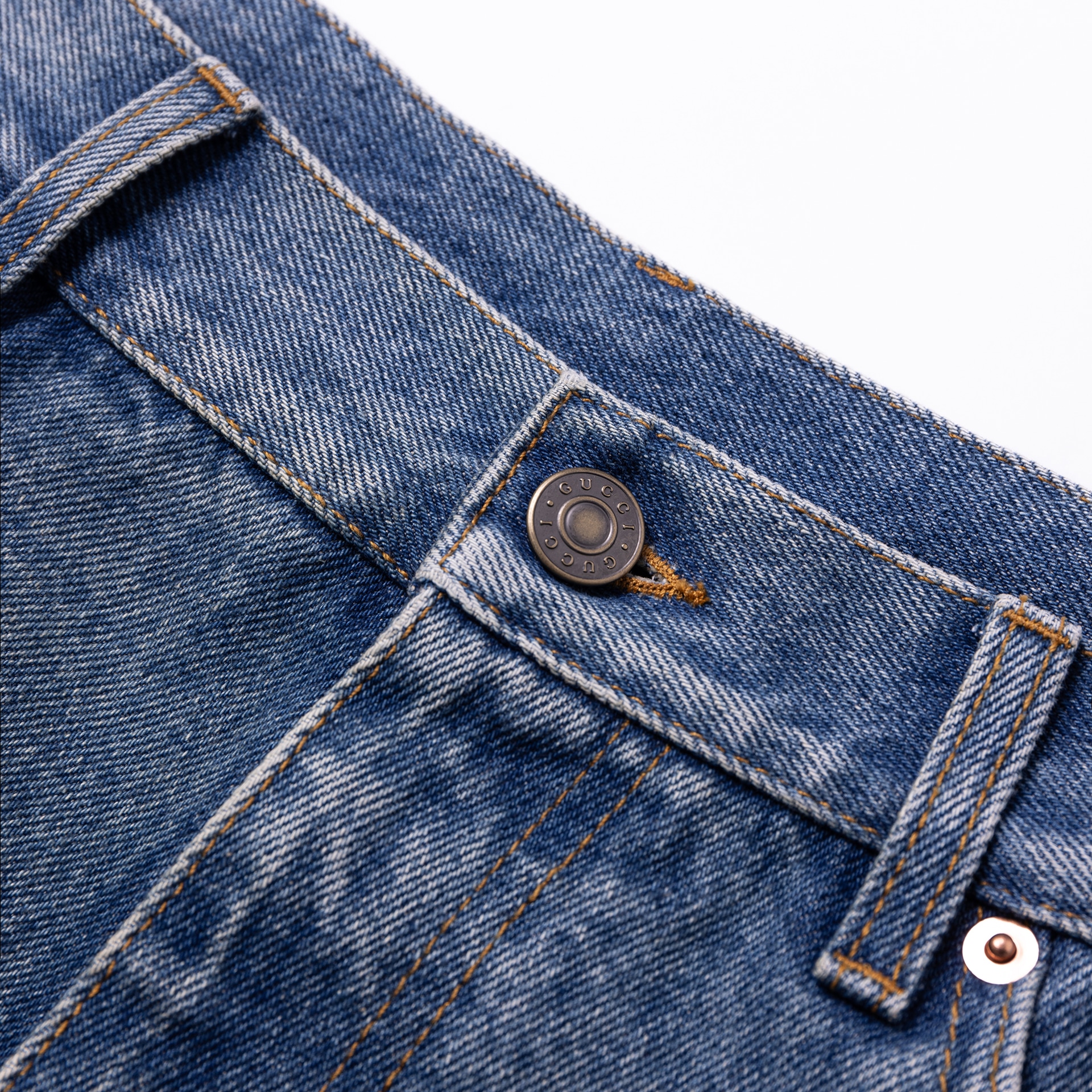 Gucci Tapered Jeans Blue — фото 4