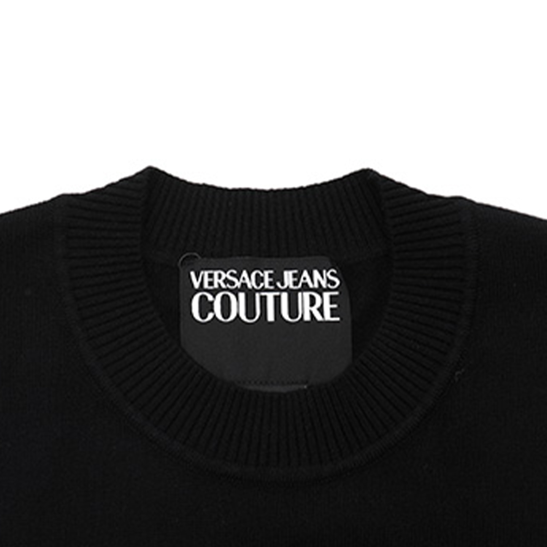Versace Jeans Couture SS24 Logo Knit Sweater Black — фото 5