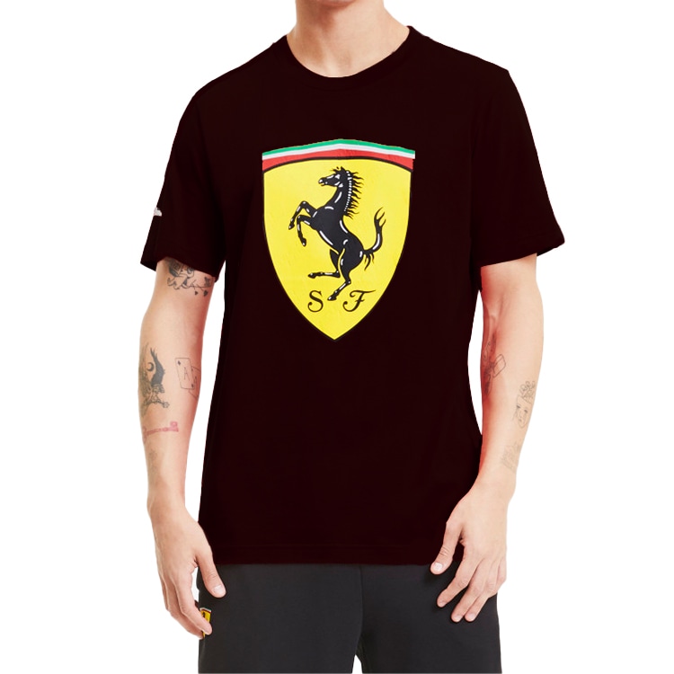 Puma Ferrari Race Big Shieldtee+ Black — фото 2