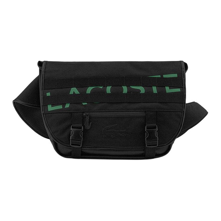 Lacoste Canvas Messenger Bag Black