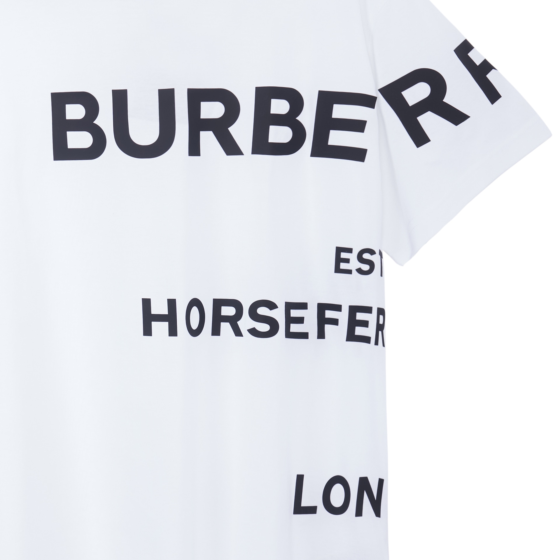Burberry Horseferry Oversize T-Shirt White — фото 9