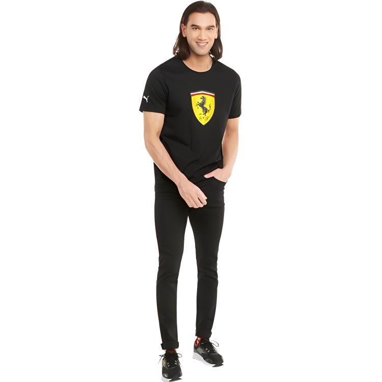 Puma Ferrari Race Big Shieldtee+ Black — фото 5