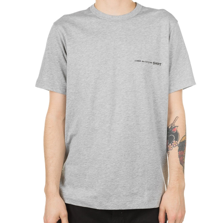 Cdg Small Logo Cotton T-Shirt Gray — фото 3