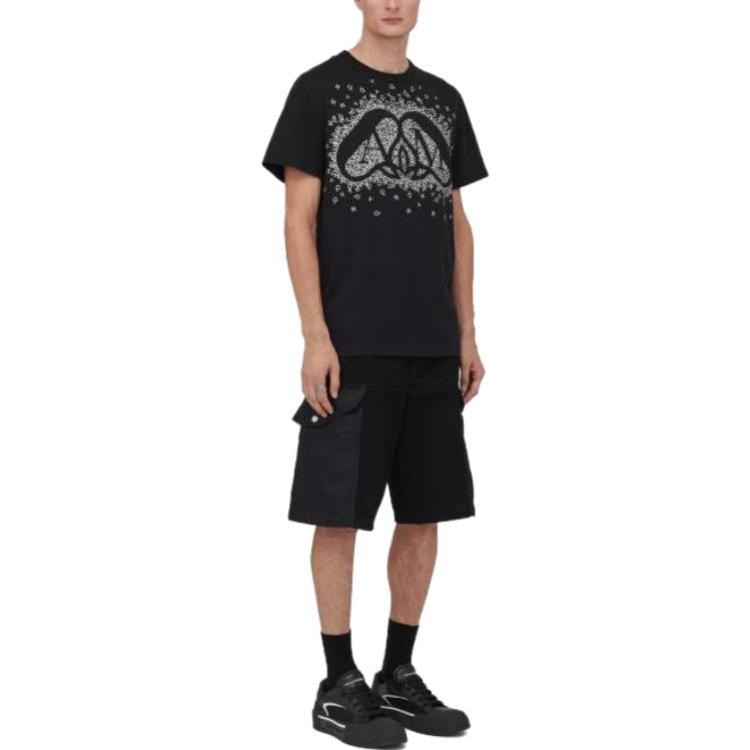 Alexander McQueen Printed Crewneck T-Shirt Black — фото 4