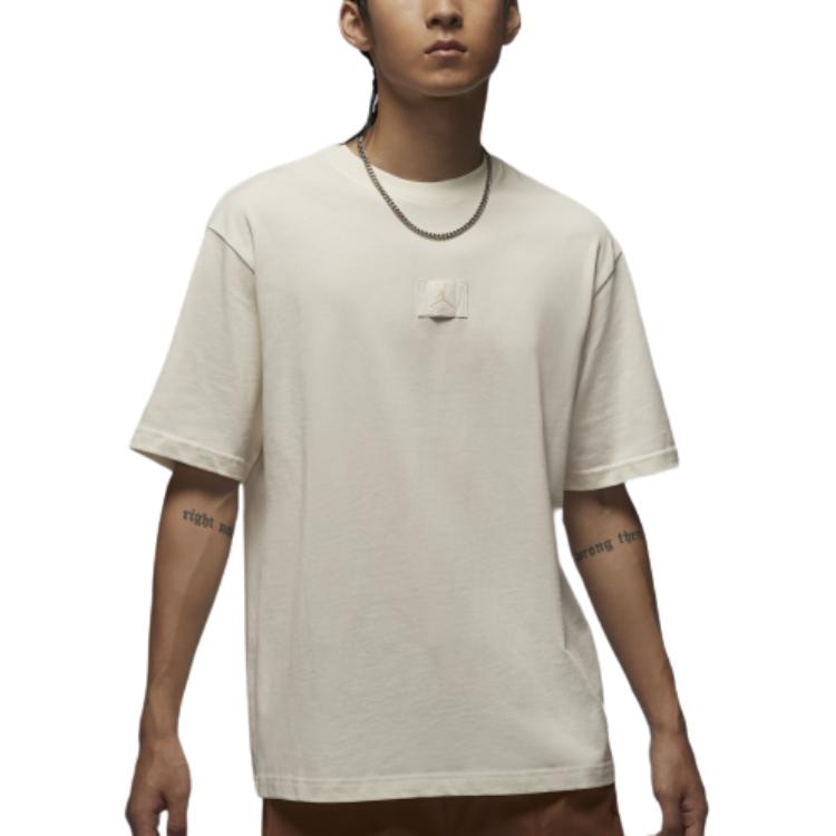 Jordan Crewneck T-Shirt Beige — фото 2