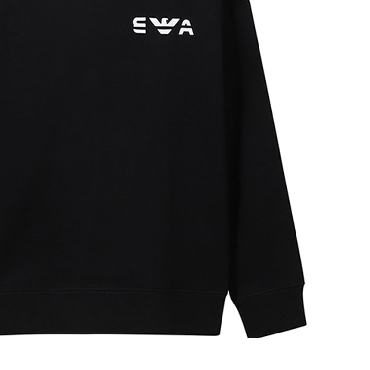 Emporio Armani Fleece Hoodie Black — фото 5