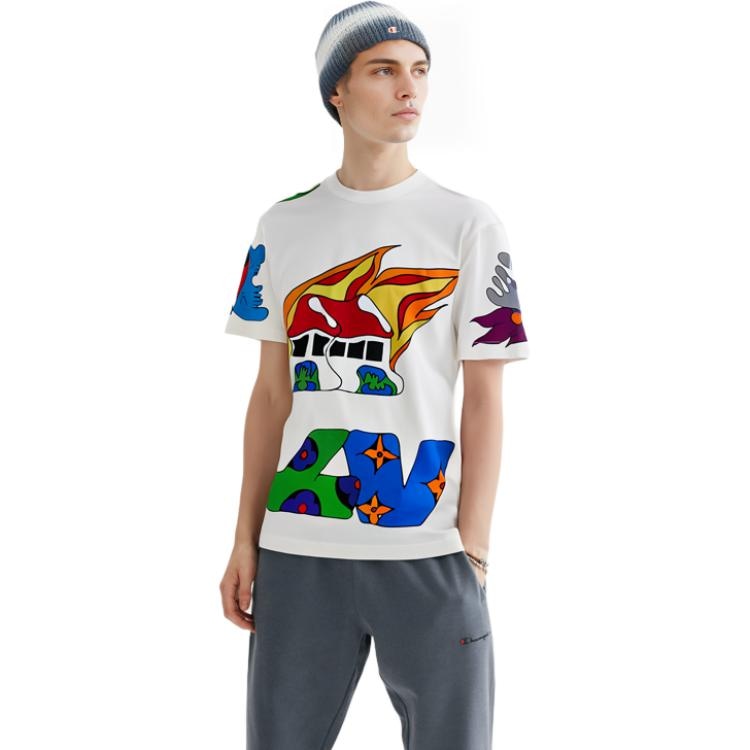 Louis Vuitton SS21 Cartoon Logo T-Shirt White — фото 3