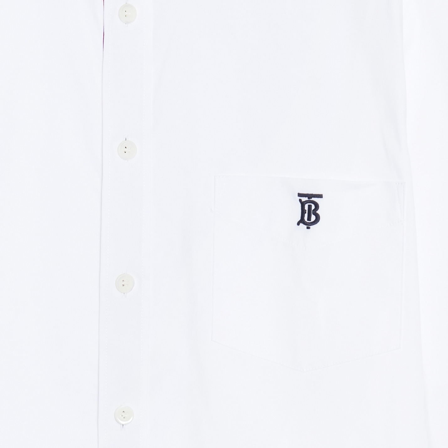 Burberry Classic Logo Cotton Shirt White — фото 5