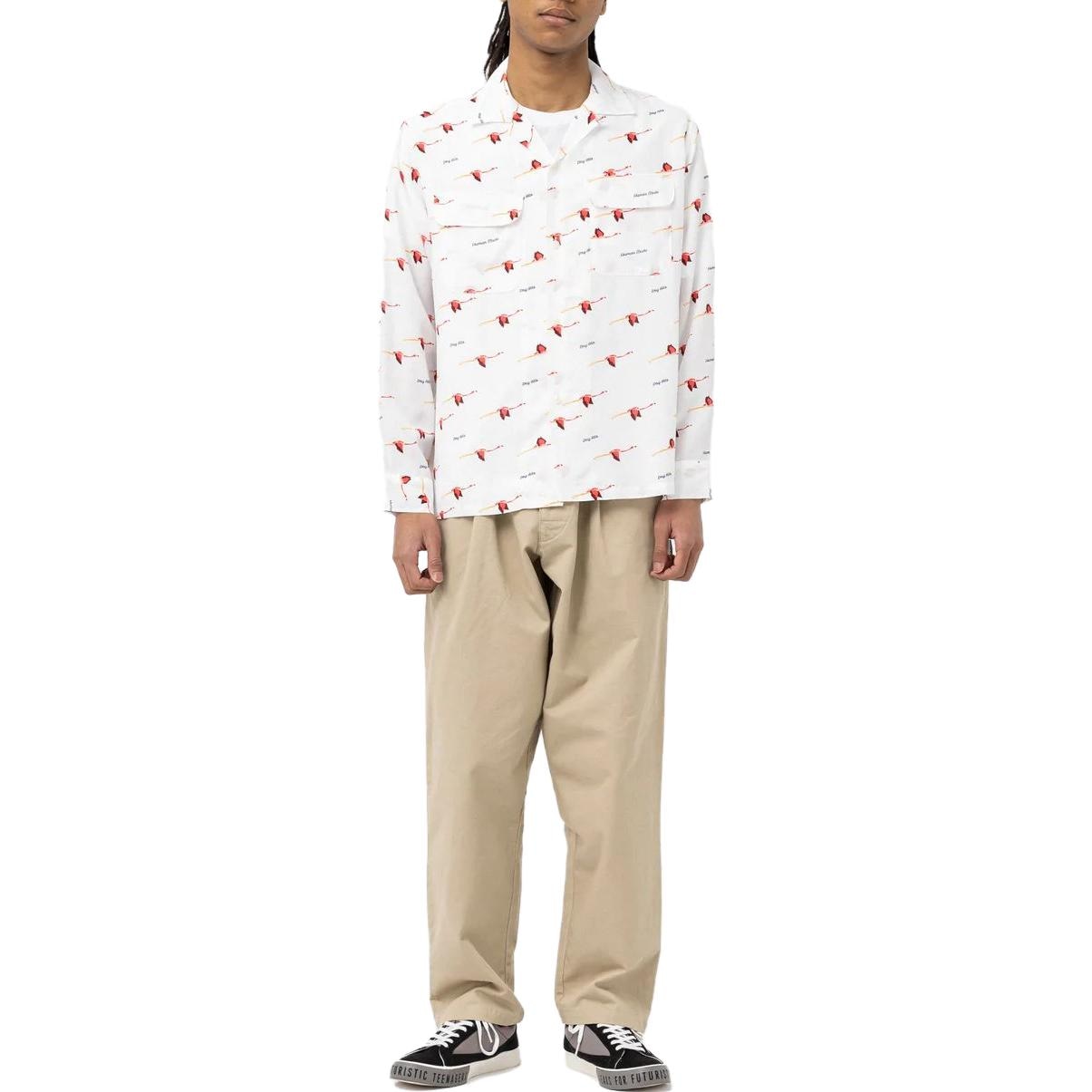 Human Made SS23 Flamingo Open Collar LS Shirt — фото 4
