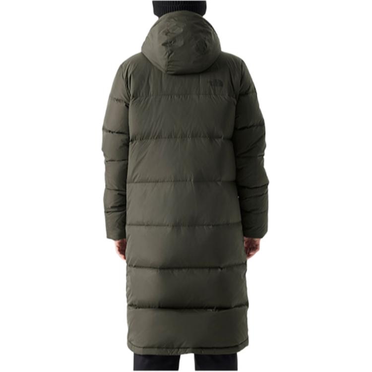 The North Face Logo Zip Hoodie Down Jacket Green — фото 3
