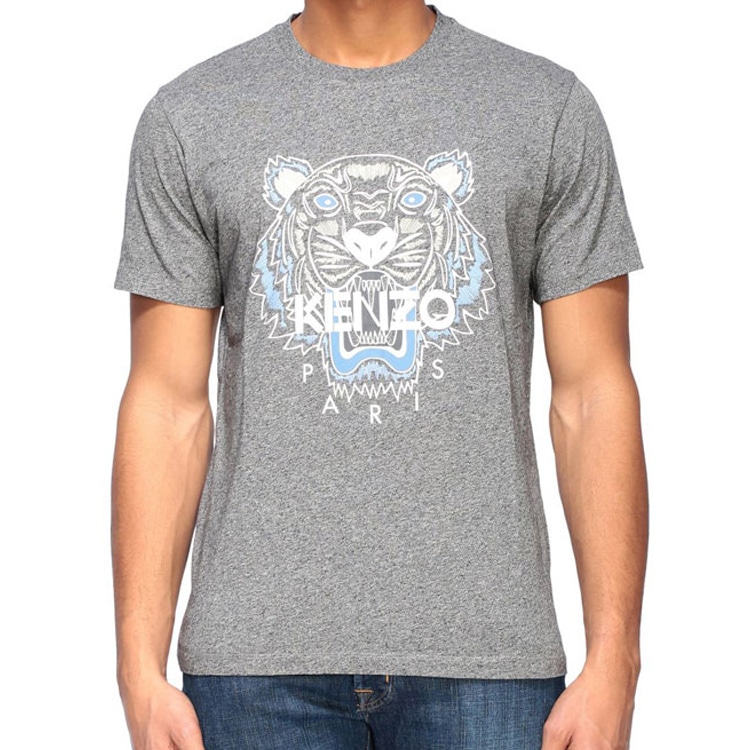 Kenzo Classic Tiger Print T-Shirt Grey — фото 2