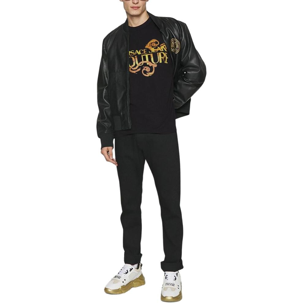 Versace Jeans Couture Logo Print T-Shirt Black — фото 7