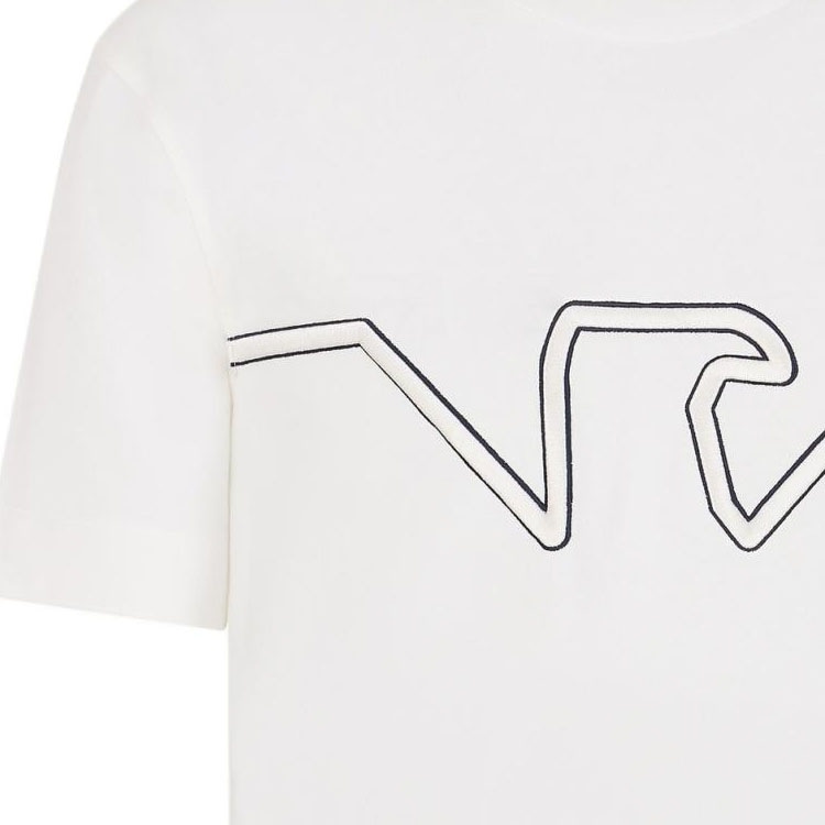 Emporio Armani Eagle Logo Crewneck T-Shirt White — фото 5