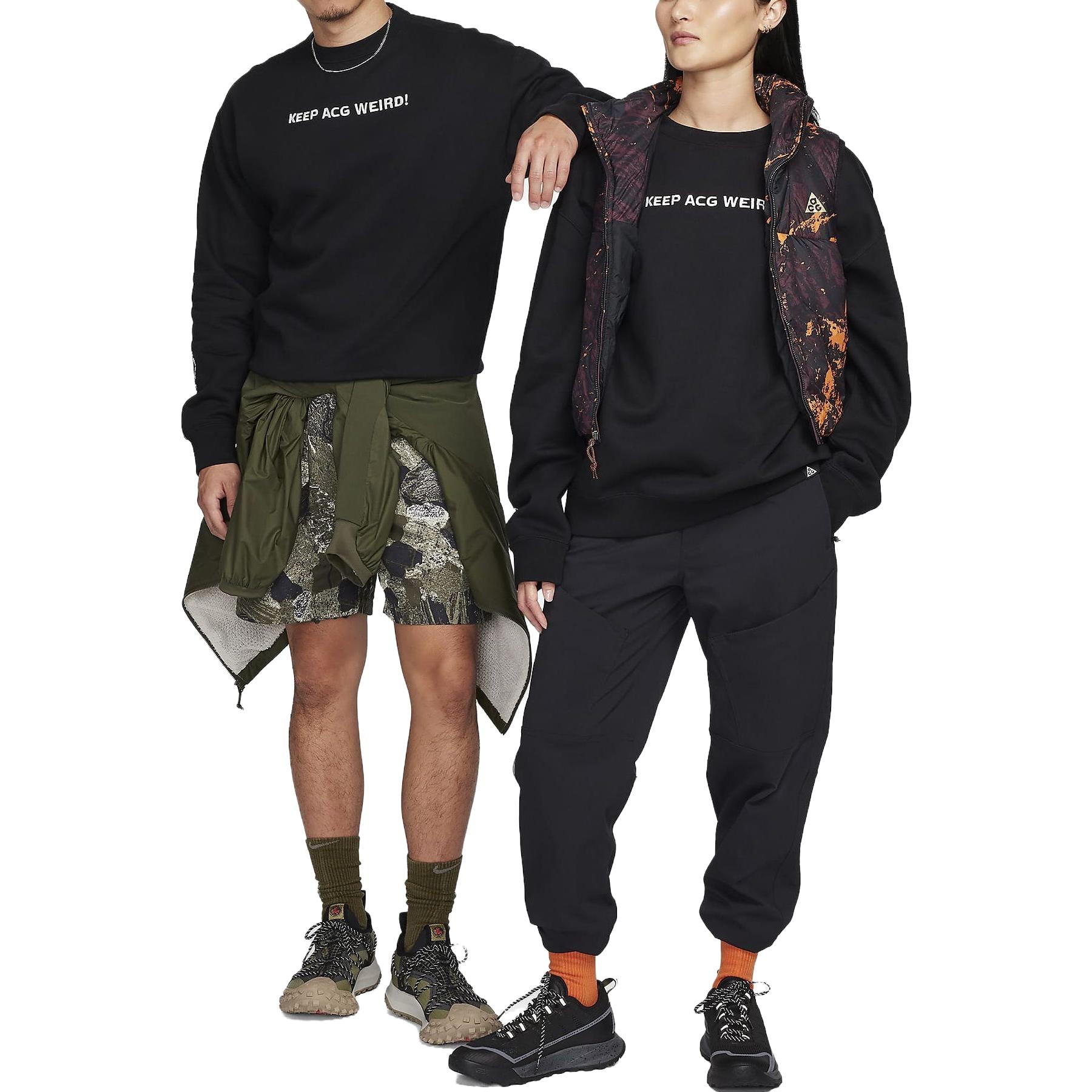 Nike Printed Crew Long Sleeve Tee Black — фото 4