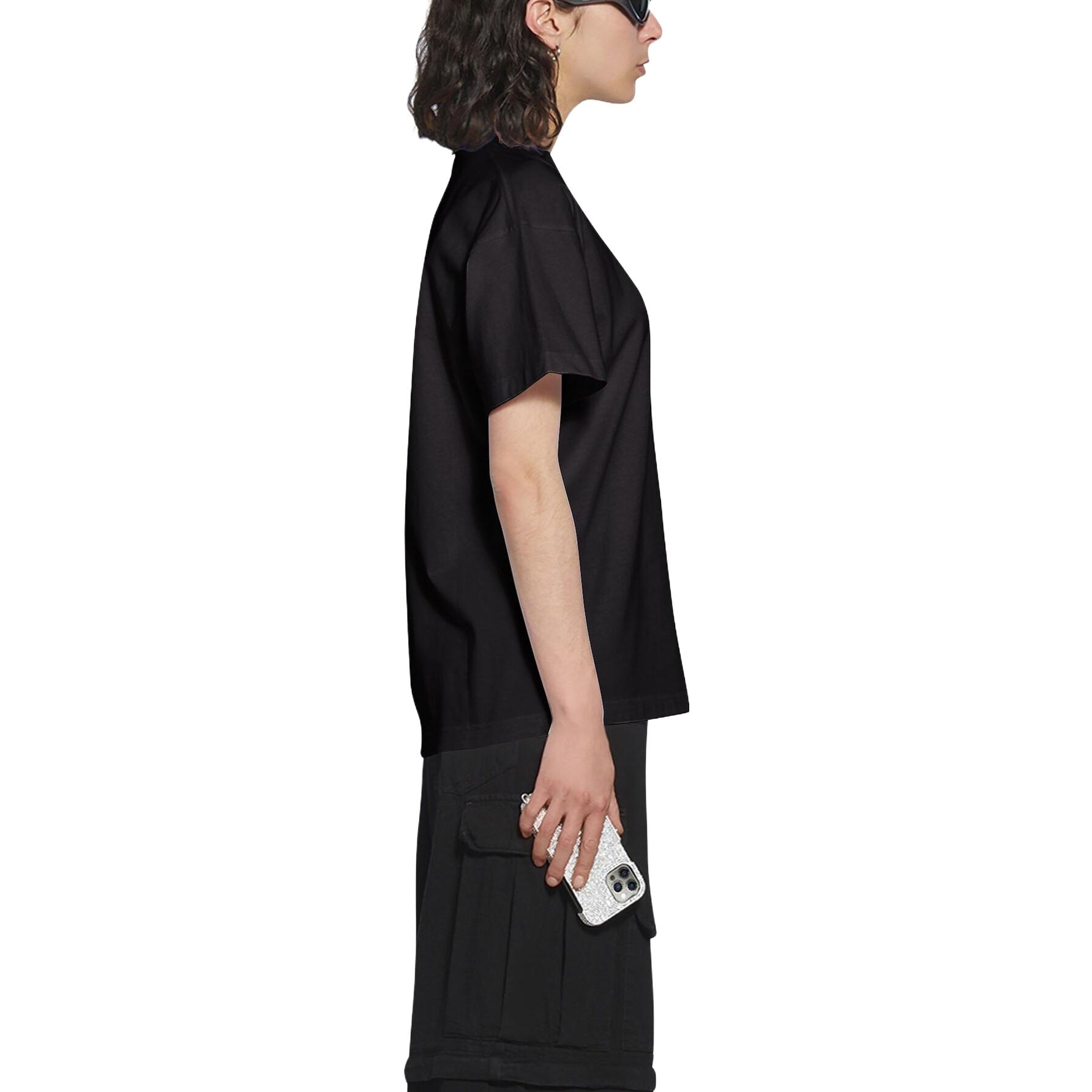 Balenciaga Logo Crewneck T-Shirt Black — фото 6
