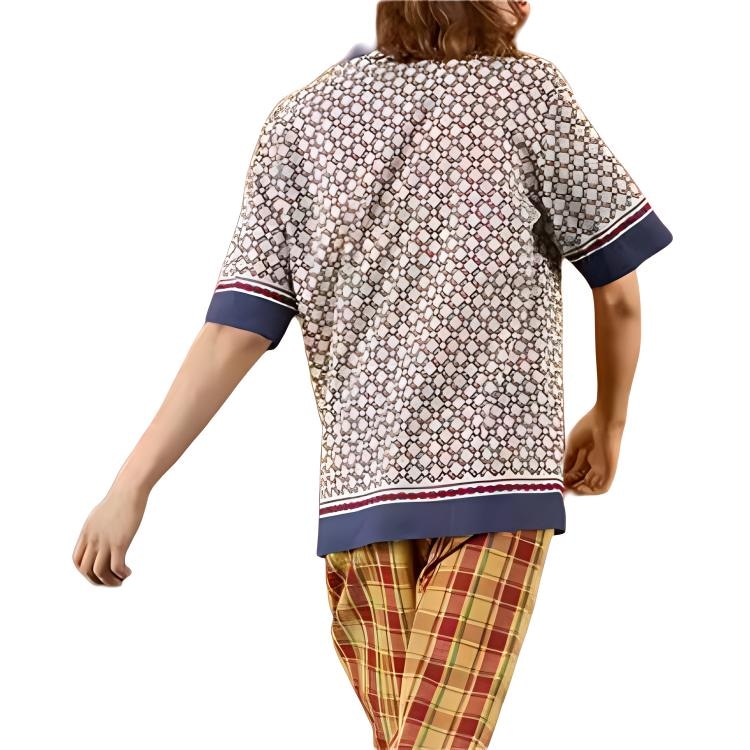 Gucci SS22 Geometric Logo Bowling Shirt Ivory — фото 5