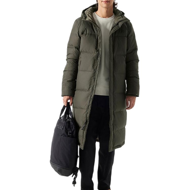 The North Face Logo Zip Hoodie Down Jacket Green — фото 2